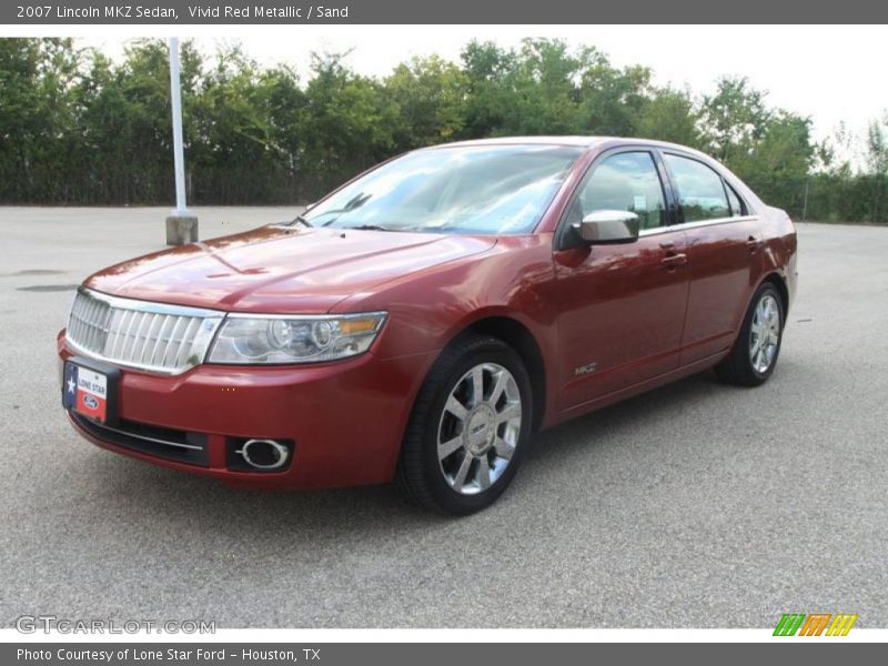 Vivid Red Metallic / Sand 2007 Lincoln MKZ Sedan
