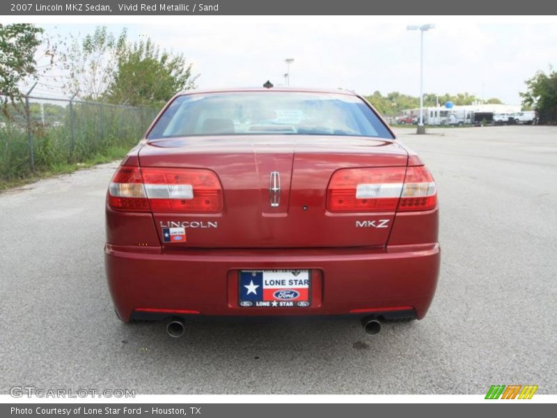 Vivid Red Metallic / Sand 2007 Lincoln MKZ Sedan