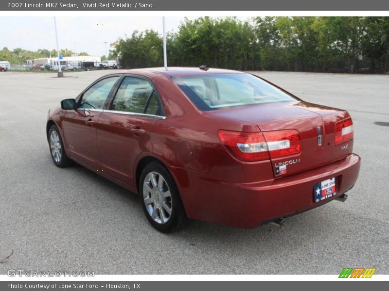 Vivid Red Metallic / Sand 2007 Lincoln MKZ Sedan