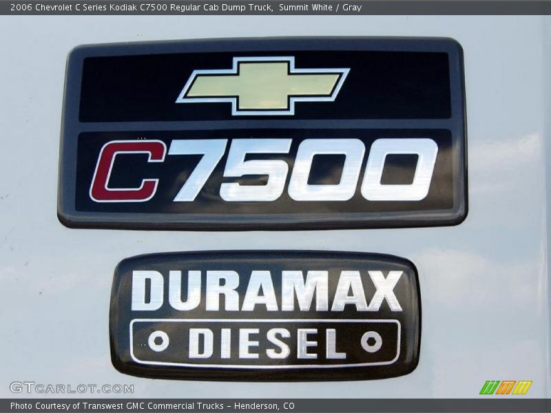 Summit White / Gray 2006 Chevrolet C Series Kodiak C7500 Regular Cab Dump Truck