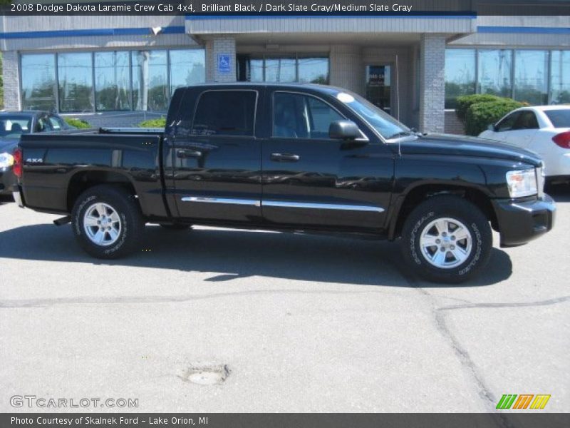 Brilliant Black / Dark Slate Gray/Medium Slate Gray 2008 Dodge Dakota Laramie Crew Cab 4x4