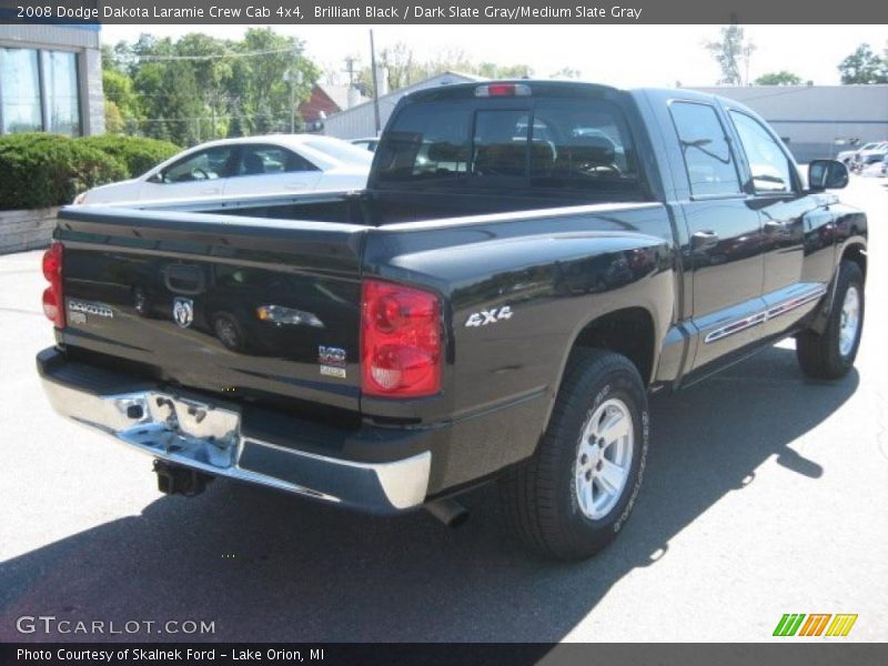 Brilliant Black / Dark Slate Gray/Medium Slate Gray 2008 Dodge Dakota Laramie Crew Cab 4x4
