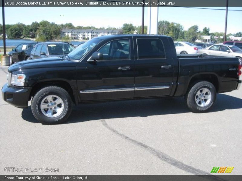 Brilliant Black / Dark Slate Gray/Medium Slate Gray 2008 Dodge Dakota Laramie Crew Cab 4x4