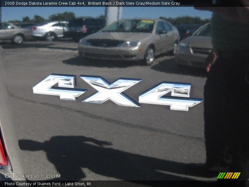 Brilliant Black / Dark Slate Gray/Medium Slate Gray 2008 Dodge Dakota Laramie Crew Cab 4x4