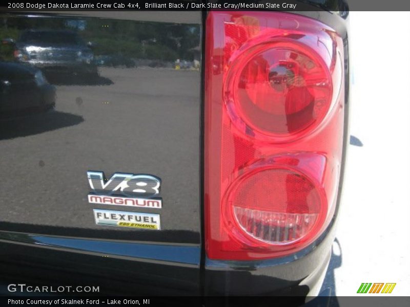 Brilliant Black / Dark Slate Gray/Medium Slate Gray 2008 Dodge Dakota Laramie Crew Cab 4x4