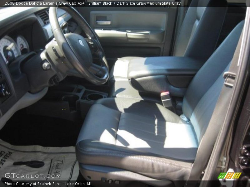 Brilliant Black / Dark Slate Gray/Medium Slate Gray 2008 Dodge Dakota Laramie Crew Cab 4x4