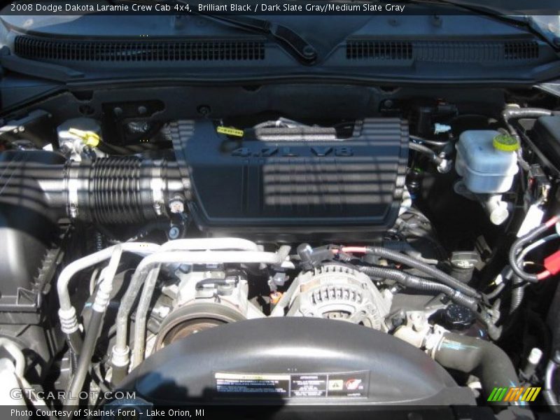 Brilliant Black / Dark Slate Gray/Medium Slate Gray 2008 Dodge Dakota Laramie Crew Cab 4x4