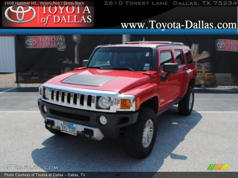 Victory Red / Ebony Black 2008 Hummer H3