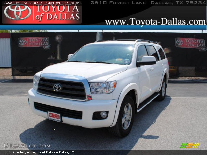 Super White / Sand Beige 2008 Toyota Sequoia SR5