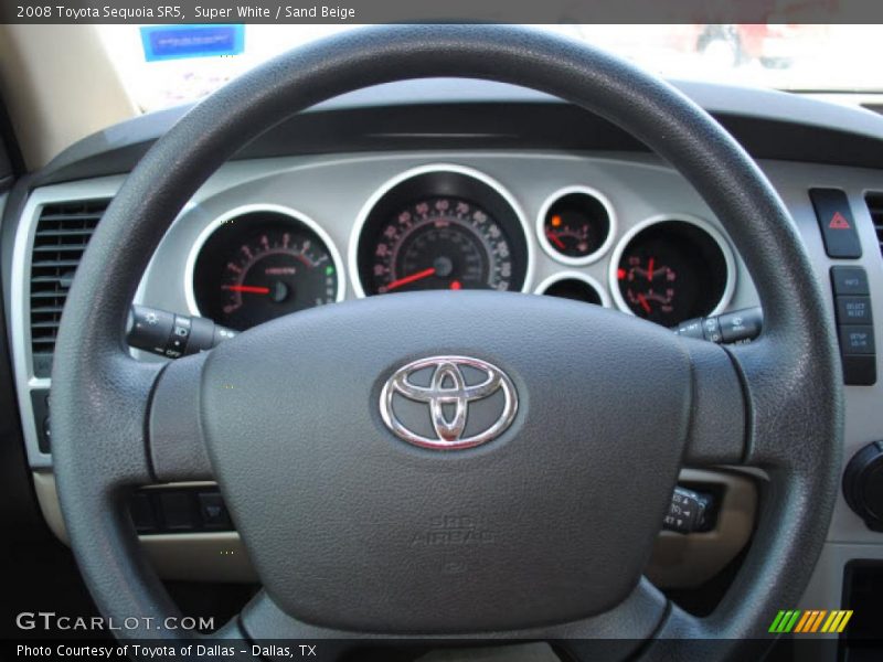 Super White / Sand Beige 2008 Toyota Sequoia SR5