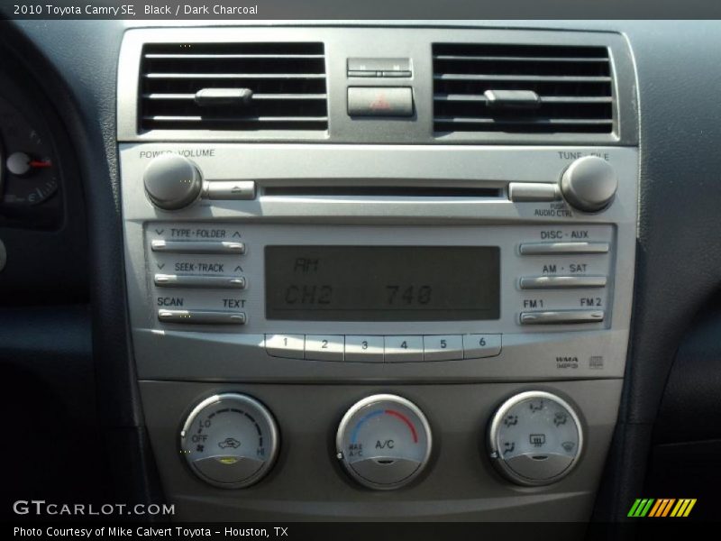 Black / Dark Charcoal 2010 Toyota Camry SE
