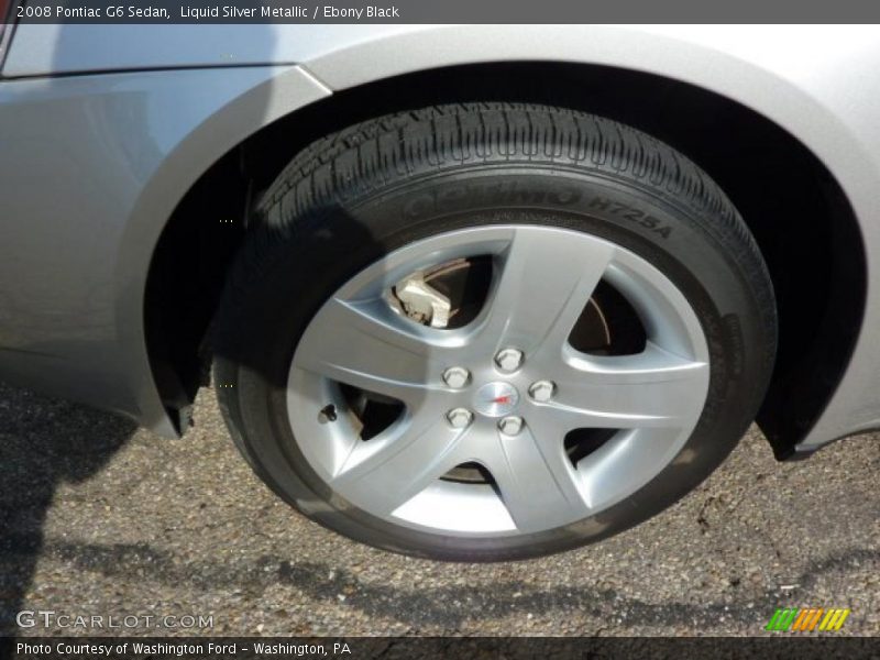 Liquid Silver Metallic / Ebony Black 2008 Pontiac G6 Sedan