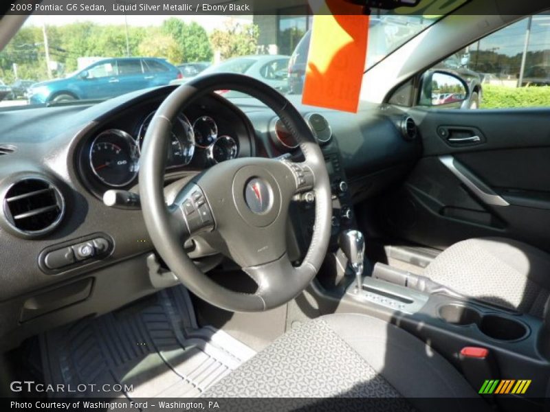 Liquid Silver Metallic / Ebony Black 2008 Pontiac G6 Sedan