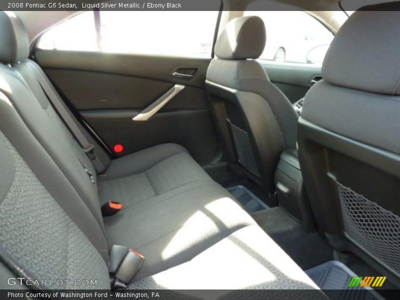 Liquid Silver Metallic / Ebony Black 2008 Pontiac G6 Sedan