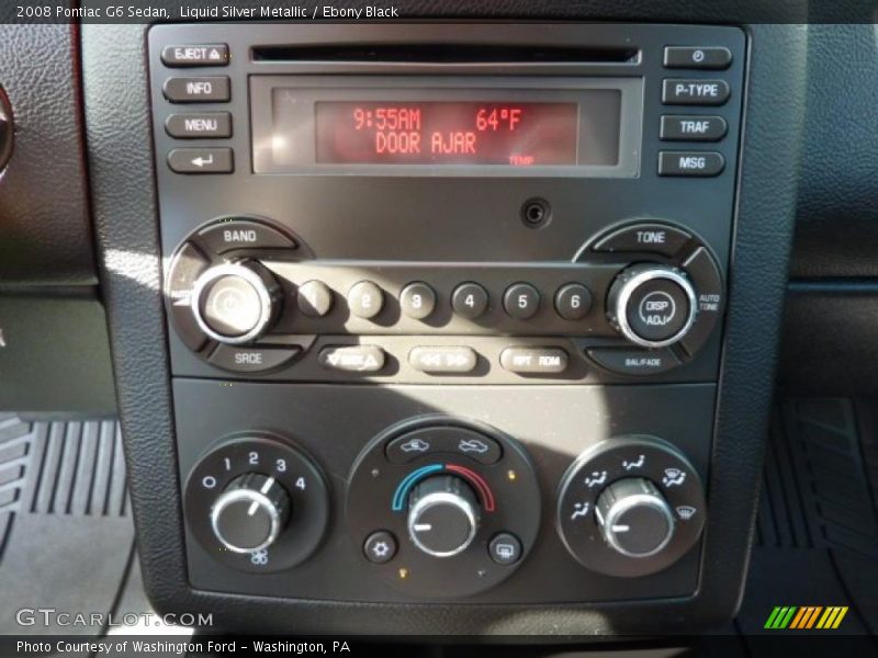 Liquid Silver Metallic / Ebony Black 2008 Pontiac G6 Sedan