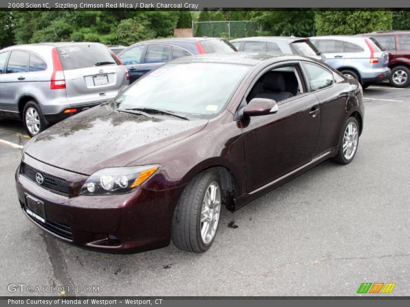 Sizzling Crimson Red Mica / Dark Charcoal Gray 2008 Scion tC