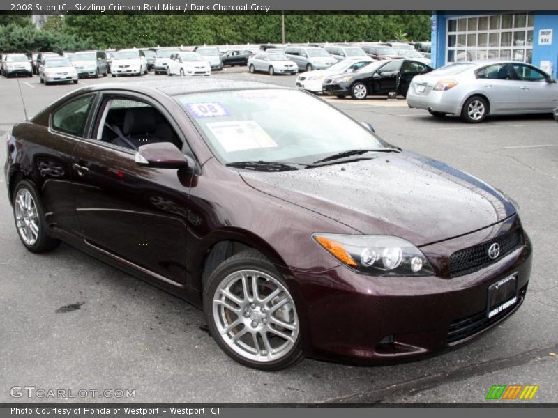 Sizzling Crimson Red Mica / Dark Charcoal Gray 2008 Scion tC