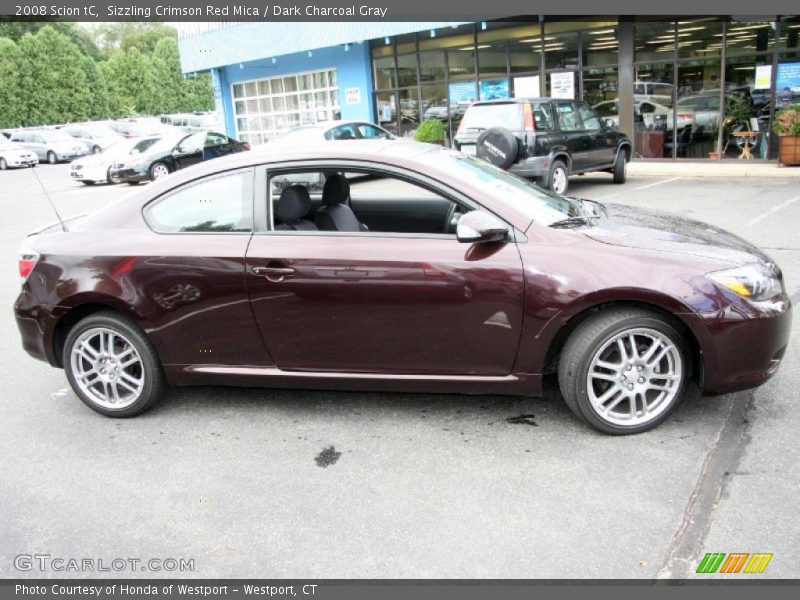 Sizzling Crimson Red Mica / Dark Charcoal Gray 2008 Scion tC