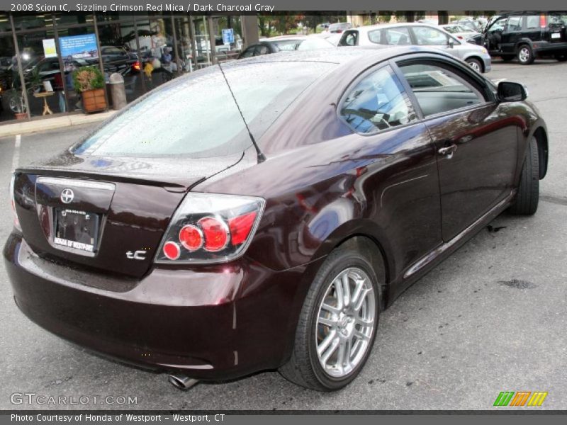 Sizzling Crimson Red Mica / Dark Charcoal Gray 2008 Scion tC