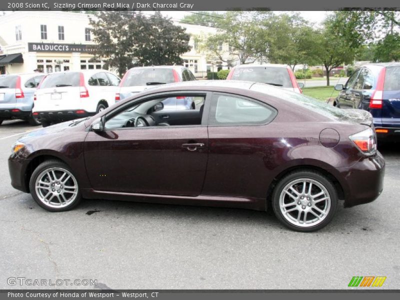 Sizzling Crimson Red Mica / Dark Charcoal Gray 2008 Scion tC