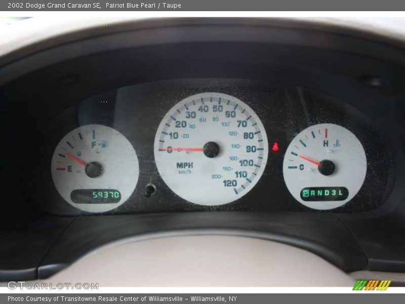 Patriot Blue Pearl / Taupe 2002 Dodge Grand Caravan SE