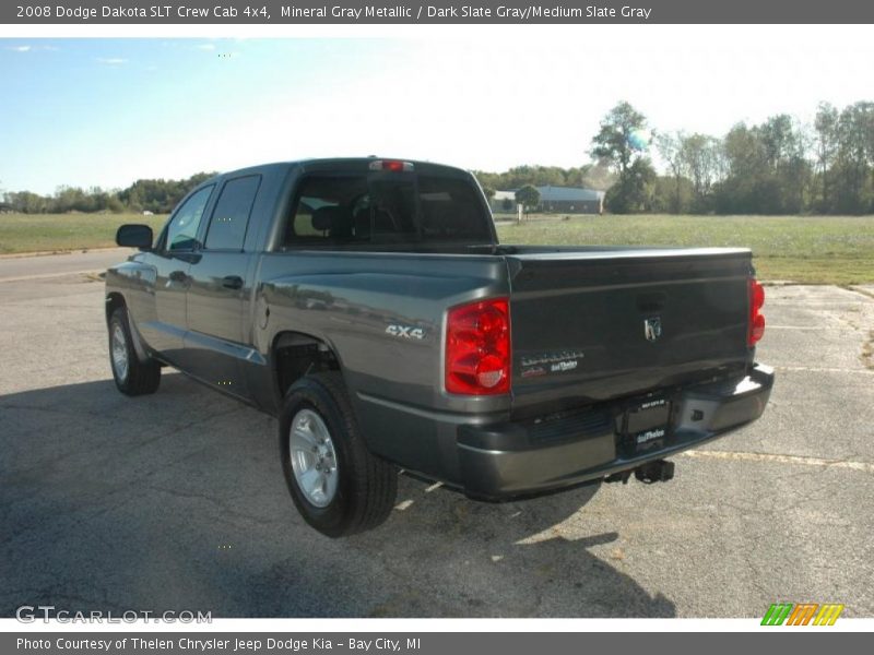 Mineral Gray Metallic / Dark Slate Gray/Medium Slate Gray 2008 Dodge Dakota SLT Crew Cab 4x4