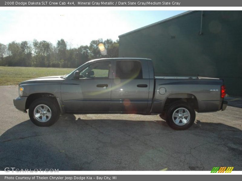 Mineral Gray Metallic / Dark Slate Gray/Medium Slate Gray 2008 Dodge Dakota SLT Crew Cab 4x4
