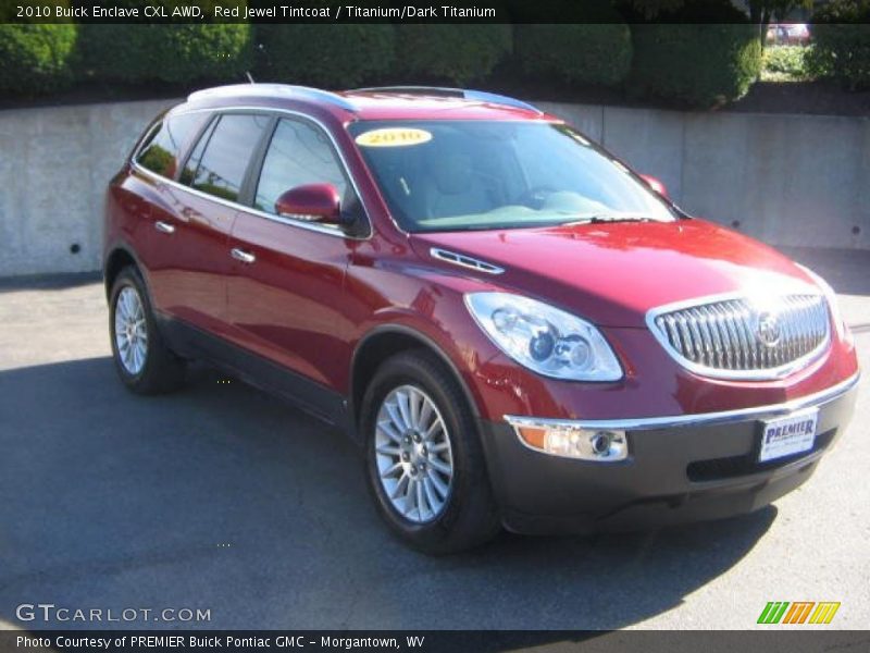 Red Jewel Tintcoat / Titanium/Dark Titanium 2010 Buick Enclave CXL AWD