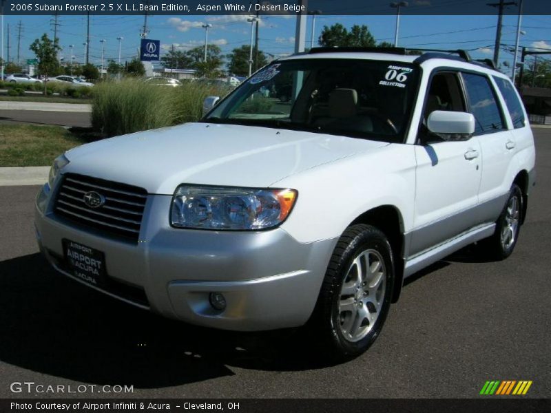 Aspen White / Desert Beige 2006 Subaru Forester 2.5 X L.L.Bean Edition