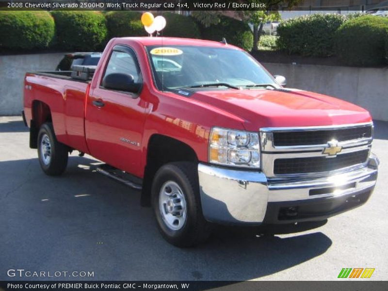 Victory Red / Ebony Black 2008 Chevrolet Silverado 2500HD Work Truck Regular Cab 4x4
