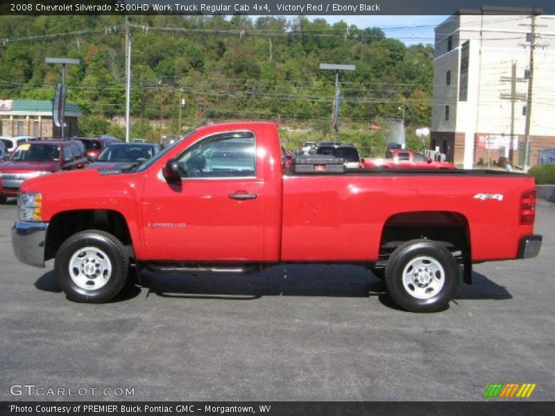Victory Red / Ebony Black 2008 Chevrolet Silverado 2500HD Work Truck Regular Cab 4x4