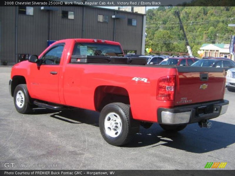 Victory Red / Ebony Black 2008 Chevrolet Silverado 2500HD Work Truck Regular Cab 4x4