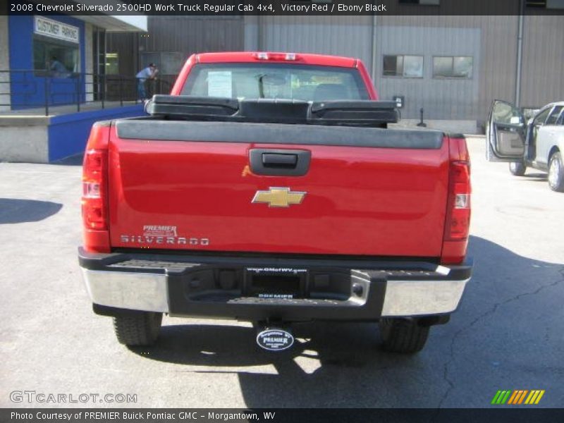 Victory Red / Ebony Black 2008 Chevrolet Silverado 2500HD Work Truck Regular Cab 4x4