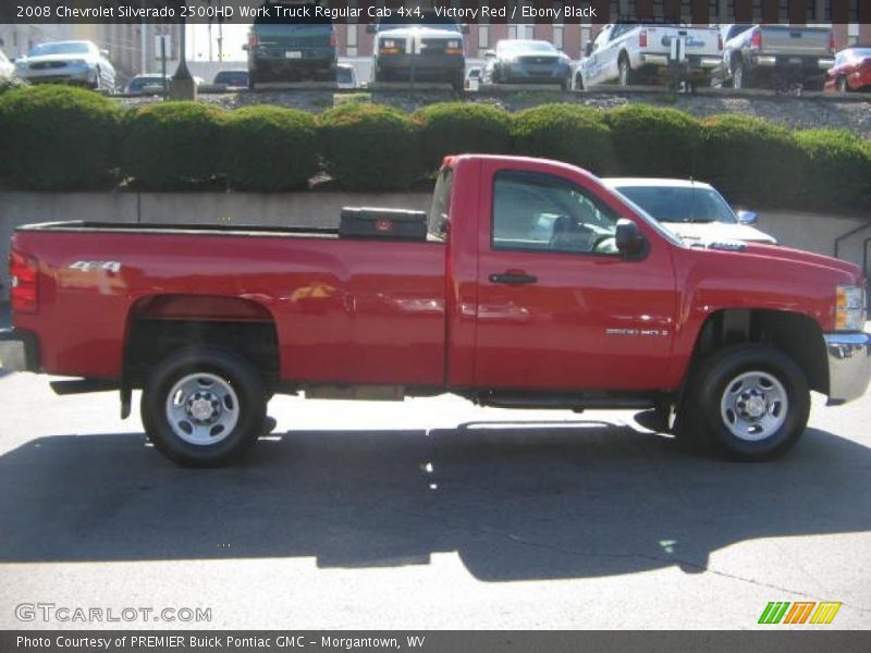 Victory Red / Ebony Black 2008 Chevrolet Silverado 2500HD Work Truck Regular Cab 4x4