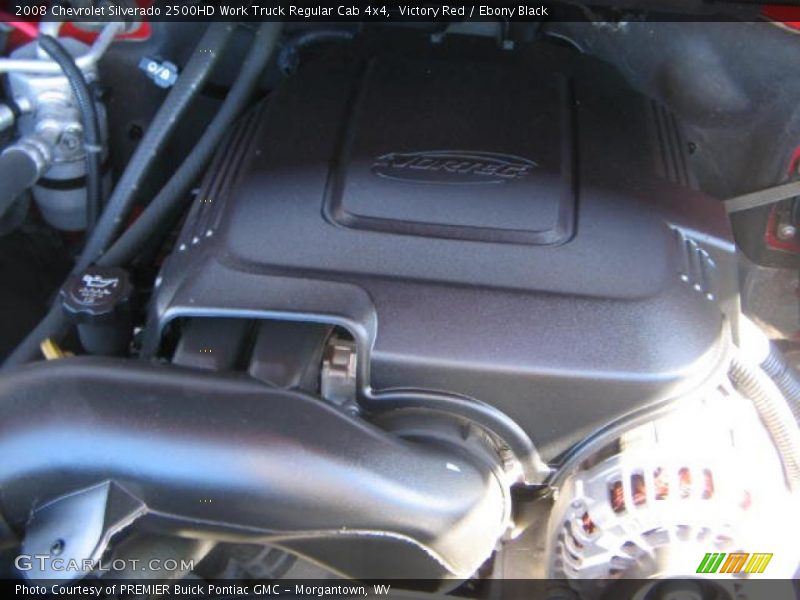 Victory Red / Ebony Black 2008 Chevrolet Silverado 2500HD Work Truck Regular Cab 4x4