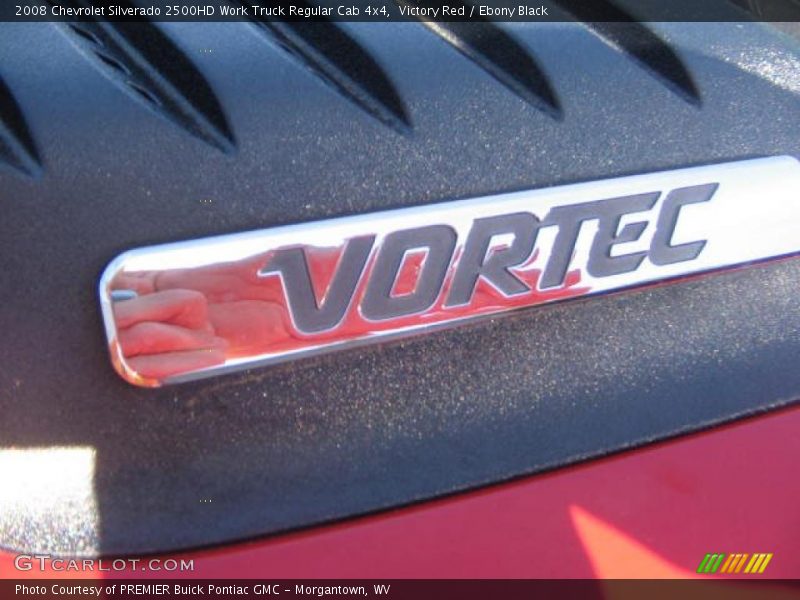 Victory Red / Ebony Black 2008 Chevrolet Silverado 2500HD Work Truck Regular Cab 4x4