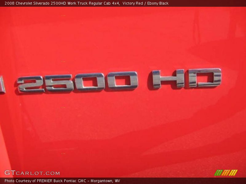 Victory Red / Ebony Black 2008 Chevrolet Silverado 2500HD Work Truck Regular Cab 4x4
