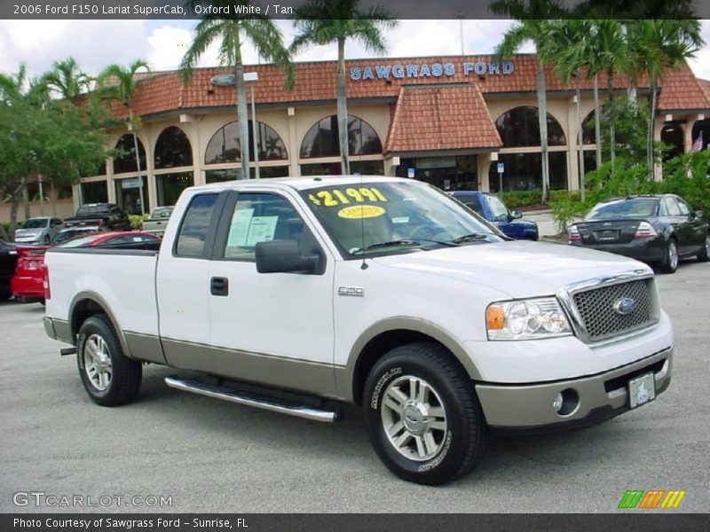 Oxford White / Tan 2006 Ford F150 Lariat SuperCab