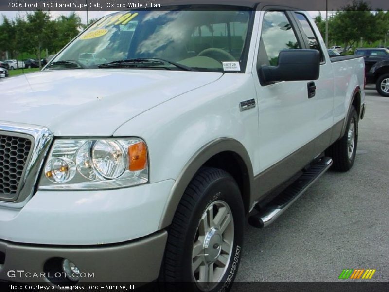 Oxford White / Tan 2006 Ford F150 Lariat SuperCab