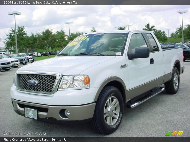 Oxford White / Tan 2006 Ford F150 Lariat SuperCab