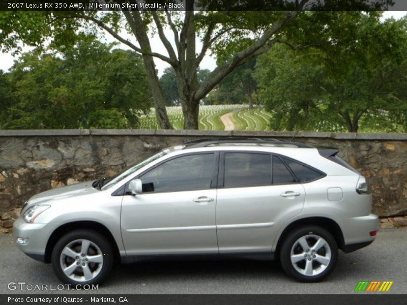 Millennium Silver Metallic / Black 2007 Lexus RX 350 AWD
