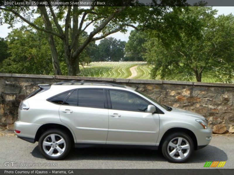 Millennium Silver Metallic / Black 2007 Lexus RX 350 AWD