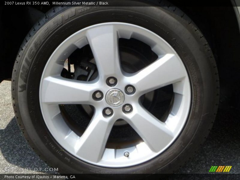 Millennium Silver Metallic / Black 2007 Lexus RX 350 AWD