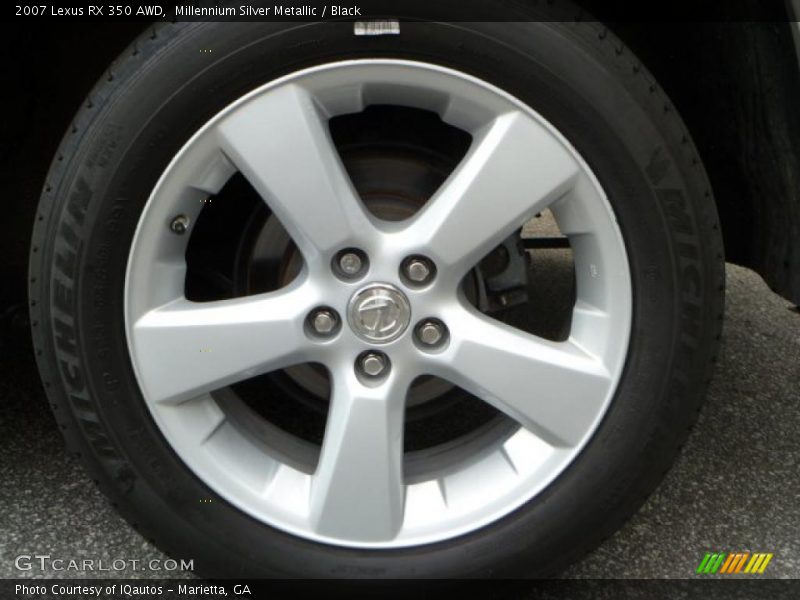 Millennium Silver Metallic / Black 2007 Lexus RX 350 AWD