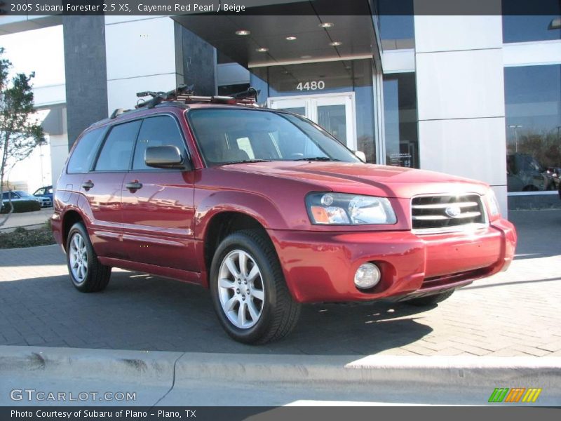 Cayenne Red Pearl / Beige 2005 Subaru Forester 2.5 XS