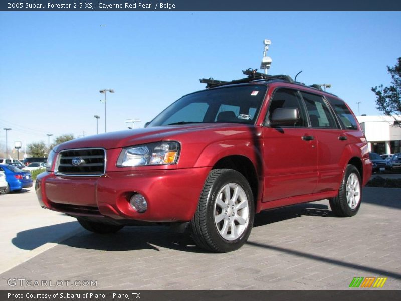 Cayenne Red Pearl / Beige 2005 Subaru Forester 2.5 XS