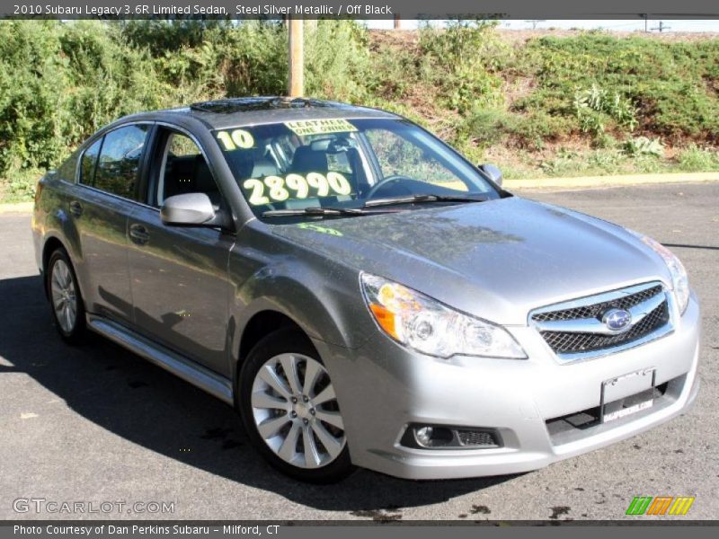 Steel Silver Metallic / Off Black 2010 Subaru Legacy 3.6R Limited Sedan