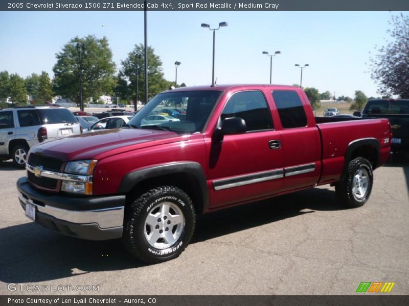 Sport Red Metallic / Medium Gray 2005 Chevrolet Silverado 1500 Z71 Extended Cab 4x4