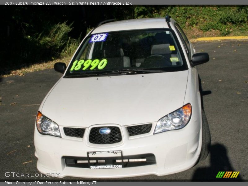 Satin White Pearl / Anthracite Black 2007 Subaru Impreza 2.5i Wagon