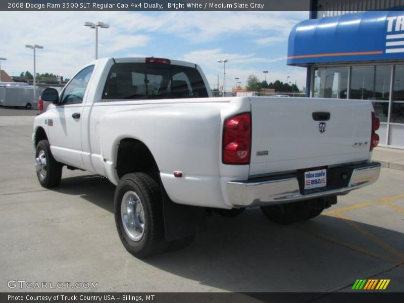 Bright White / Medium Slate Gray 2008 Dodge Ram 3500 SLT Regular Cab 4x4 Dually